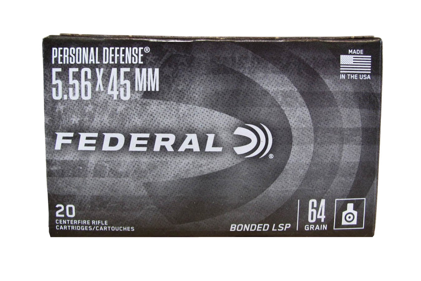 FEDERAL AMMUNITION 5.56 NATO 64gr BLSP Personal Defense 20/Box